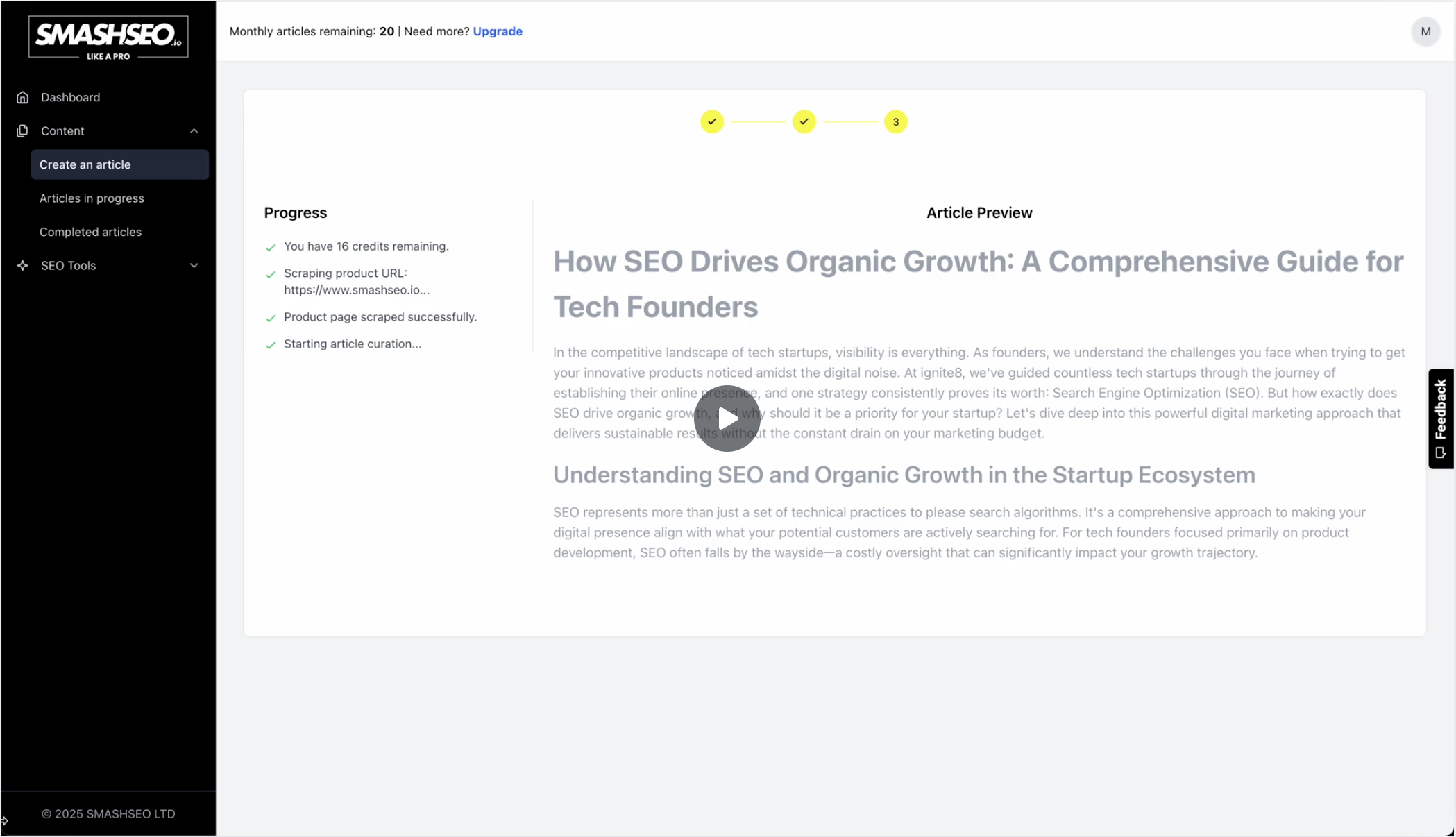 SmashSEO article generation thumbnail
